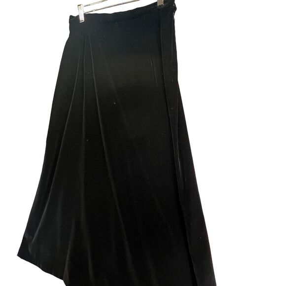 Susan Bristol Vintage Skirt Womens 10 Black Velvet Evening Dark Fairy Whimsigoth - Picture 2 of 11